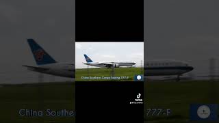 China Sothern Cargo Boeing 777F landing at Stansted Airport [upl. by Ativel647]