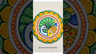 Madhubani Peacock Easy Drawing and Painting 🎨 madhubanipainting madhubaniart madhubanifish [upl. by Gomez]