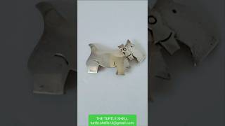 THE TURTLE SHELL Mexico 925 Sterling Silver Schnauzer Dog Brooch FOR SALE sterlingsilver schnauzer [upl. by Oralla]