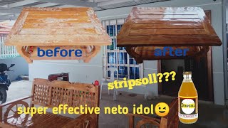 How to re varnish old NARRA furniturepano gamitin ang stripsoll [upl. by Akcir]