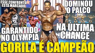 GORILA É CAMPEÃO E VAI ENFRENTAR RAMON ZANCA MENEGATE E OS DEMAIS CLÁSSICS NO OLYMPIA [upl. by Ayanej]