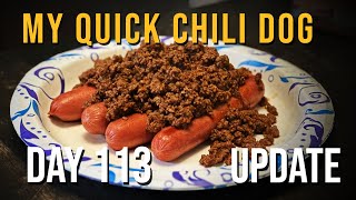 DAY 113 CARNIVORE UPDATE My Quick CHILI DOG RECIPE with VIDEO and Update CARNIVORE carnivorediet [upl. by Wareing392]