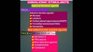 Ganglionic stimulant part 1selective nicotine agonist [upl. by Lodhia313]