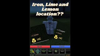 Pilgrammed  Iron Lime and lemon farming Location Pilgrammed Roblox [upl. by Curcio]