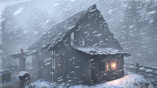 SNOWSTORM SOUNDS FOR SLEEPING Medieval snow village blizzard amp Wind sounds for sleeping [upl. by Ikkaj]