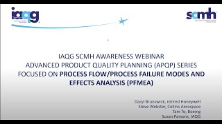 SCMH Awareness Webinar Focused on APQP Process Flow Process Failure Modes and Effects Analysis PFME [upl. by Blainey82]