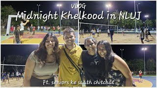 Midnight Sports Vlog in NLU JODHPUR Senior Junior Interaction 💫🥹 [upl. by Sauls]