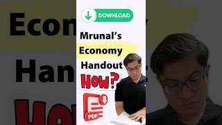 Download Mrunals Economy Handout for UPSC How to TheMrunalPatel [upl. by Dnalrag]