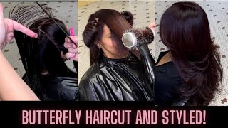 Butterfly Haircut and Styling Tutorial [upl. by Naivaj]