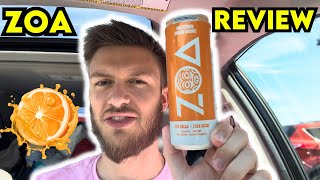 ZOA Energy Drink Wild Orange Review [upl. by Airbmac]