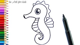 How To Draw A Seahorse [upl. by Egiedan]