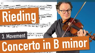 Rieding Concerto Op 35 in Bminor 3 Movement Violin Sheet Music Piano Accompaniment var Tempi [upl. by Yrrac443]