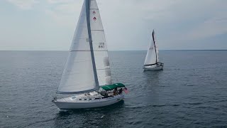 Twin Catalina 34s  Sailing Lake Michigan 2 [upl. by Manthei]