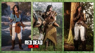 25 Beautiful Native American Female Outfits in Red Dead Online [upl. by Erhard387]