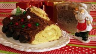 Bûche de Noël Yule Log Recipe  CookingWithAlia  Episode 127 [upl. by Riorsson]