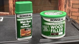 Ronseal Wood Filler and Ronseal Wet Rot Hardener for rotten wood [upl. by Calva]