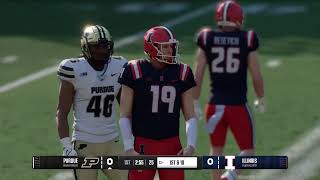 Purdue vs 23 Illinois 101124 Sim College football 25 [upl. by Luanni632]