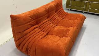 Togo sofa in suede fabric [upl. by Willard]