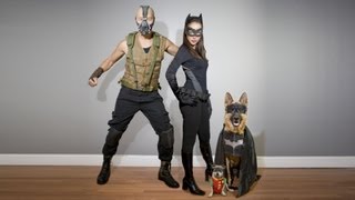 Homemade Dark Knight Rises Costumes Bane Catwoman Batman Robin slideshow [upl. by Ailla949]