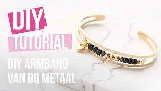 Sieraden maken DQ metalen armband met kraaltjes ♡ DIY [upl. by Joiner]