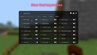 How to get lunar client keystrokes in minecraft bedrock latite client [upl. by Stanislas]