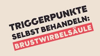 TRIGGERPUNKTE SELBST BEHANDELN BRUSTWIRBELSÄULE shorts schmerztherapie mobilitytraining [upl. by Elaina]