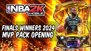 FINALS WINNERS 2024 MVP PACK OPENING  NBA 2K Mobile S6 FINALS WINNERS MVP [upl. by Ysle122]