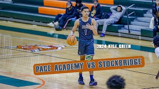 GEORGIA HIGH SCHOOL HOOPS  PACE ACADEMY VS STOCKBRIDGE  FEATURING 62 2024 PG KYLE GREEN [upl. by Lareena]