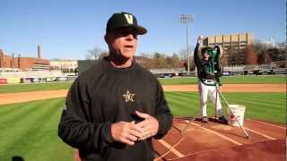 Bunting Drills Vanderbilt Baseball coach Tim Corbin uses ATEC Machines [upl. by Nanon89]