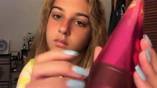 ASMR  fast tapping on lotion bottles  whispering [upl. by Aron]