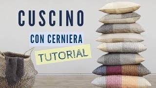 Fodera per cuscino con cerniera  tutorial per principianti [upl. by Ilam171]