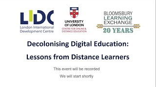 Decolonising Digital Education lessons from distance learners  17 April 2024 [upl. by Aubrey779]