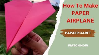 How to make a paper plane  Triangle Plane  Best paper airplane Fly Far [upl. by Carlo]