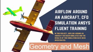 Airflow around an Aircraft CFD Simulation ANSYS Fluent Training [upl. by Frendel]