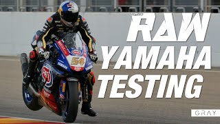 RAW Yamaha WorldSBK Testing  Ft Toprak Gerloff Locatelli [upl. by Eslehc]