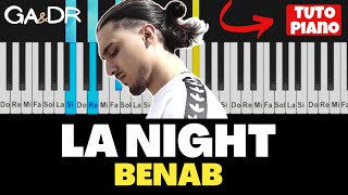 Benab  La night  PIANO COVER TUTORIAL  avec paroles GaampDr Piano [upl. by Emmeline]