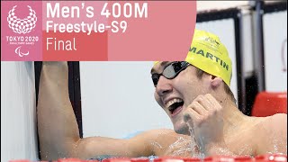 Mens 400M Freestyle  S9  Final  Swimming  Tokyo 2020 Paralympic Games [upl. by Quickel]