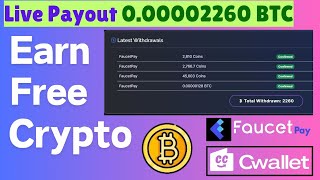 Claim Free Crypto  Earn free BTC  Bitcoin Faucet Site 2024  Payout Faucetpay bitcoins crypto [upl. by Him786]