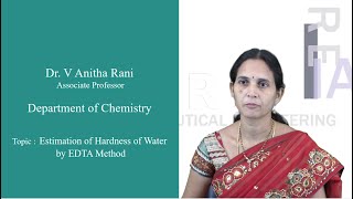 Estimation of Hardness of Water by EDTA Method by Dr V Anitha Rani [upl. by Nayar]