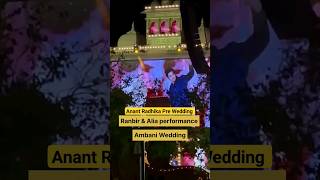 Ranbir Kapoor Alia Bhatt Akash Ambani perform on Kesariya for Anant Ambani Radhika Pre Wedding ❤️ [upl. by Nojid961]