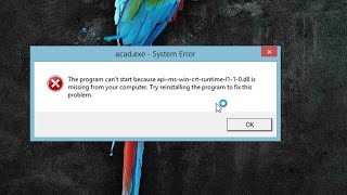 Autodesk The program cant start because apimsdll is missing from your computer  Error Fixed [upl. by Ariaet973]