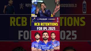 RCB RETENTIONS FOR IPL 2025 rcb viratkohli rajatpatidar yashdayal [upl. by Guria]