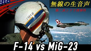 ミグ戦闘機を撃墜！【無線音声記録②】リアルトップガン”F14対MiG23”第二次シドラ湾事件1989年米軍 [upl. by Mueller]