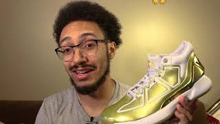 Adidas D Rose 10 Gold amp Metallic Detailed look and Review [upl. by Malanie]