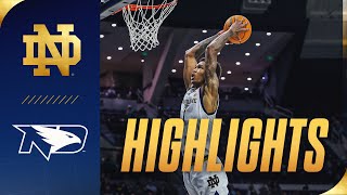 Irish Win Battle of the NDs  Highlights vs North Dakota  Notre Dame Mens Basketball [upl. by Hcurab547]