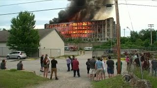 More than 100 firefighters respond to massive mill fire in Maine [upl. by Ogdan106]