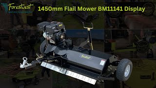 1450mm Flail Mower 15hp Estart Forestwest Demo [upl. by Aina]