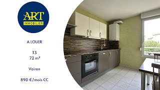 Location appartement  Voiron  T3  72 m²  890 €mois CC [upl. by Meave]