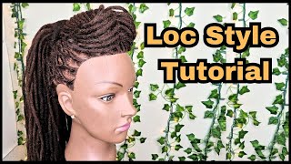 How to do a Flipped Fishtail Plait w Long Ponytail  Easy amp Simple Dreadlock Hairstyles  Locs [upl. by Ihsar]