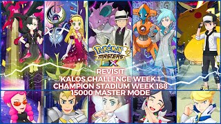 Revisit Kalos Challenge Week 1 🏟 Champion Stadium Week 188 15000 Points  Pokémon Masters EX [upl. by Noisla]